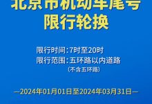 1月2日北京市机动车限行尾号将轮换！-南方汽车网