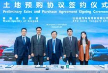 比亚迪与匈牙利签署工厂土地预购协议-南方汽车网